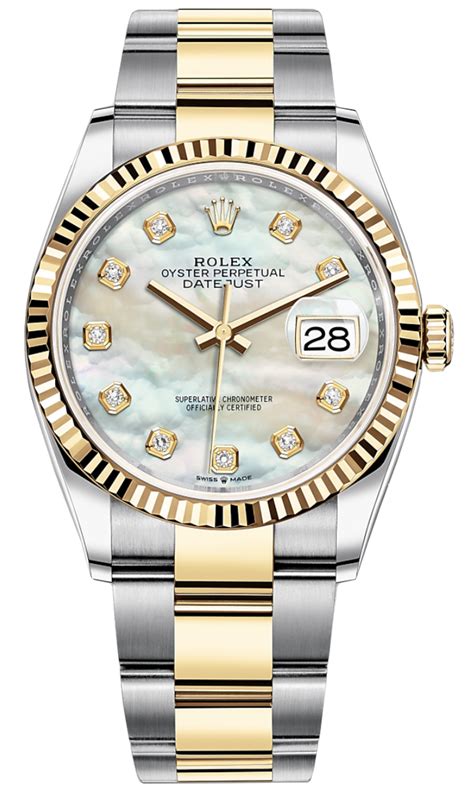 rolex datejust 36 oyster 36 mm oystersteel and white gold|rolex datejust 36 diamond bezel.